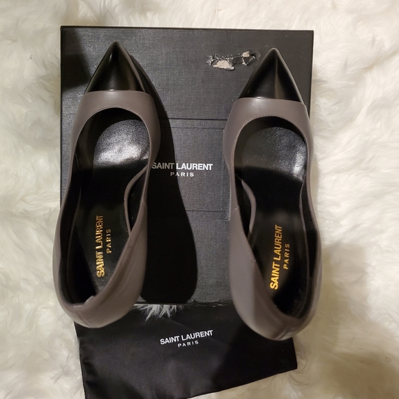 Saint laurent Janis two tone cap pump - Picture 6 of 14